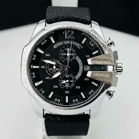 10 BAR PULSEIRA DE COURO- PRATA