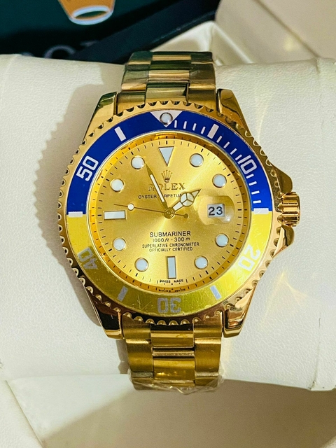 SUBMARINER DOURADO/AZUL