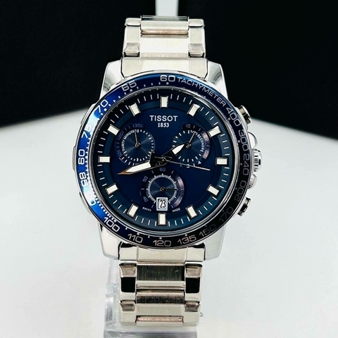 TISSOT AVIATOR PRATA/AZUL FUNCIONAL