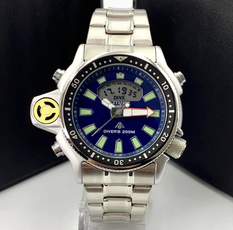 CITIZEN AQUA 4 PRATA/AZUL