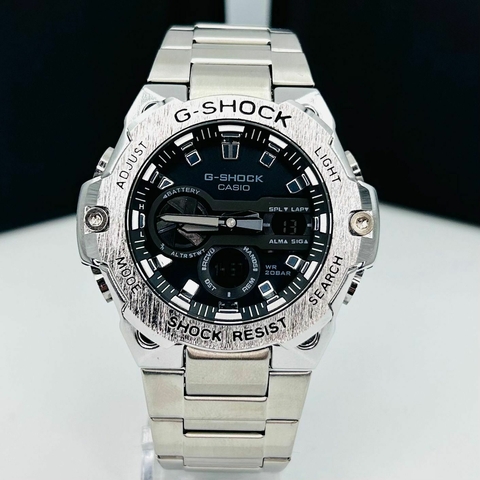 G SHOCK STEEL PRATA/PRETO