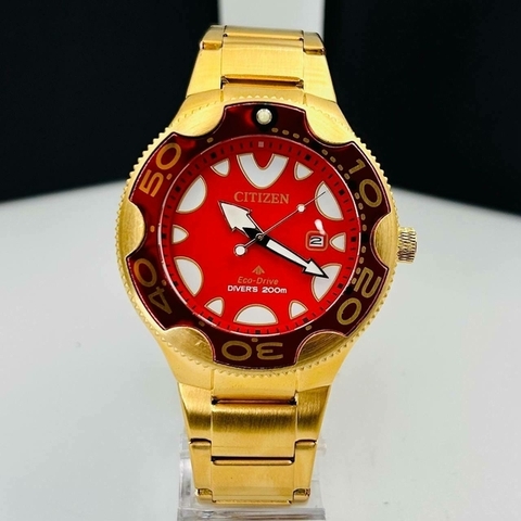 CITIZEN ORCA DOURADO/VERMELHO