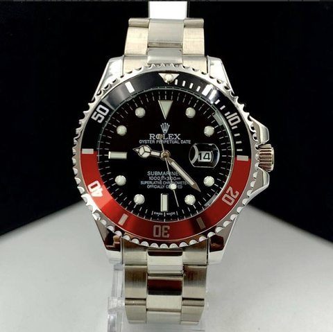 SUBMARINER PRATA/PRETO/VERMELHO