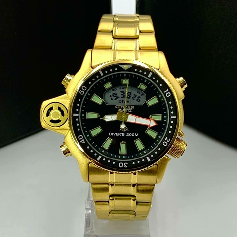 CITIZEN AQUA 4 DOURADO/PRETO