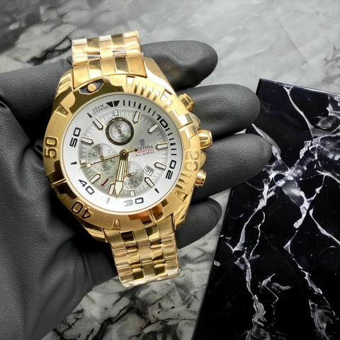 FESTINA- DOURADO/BRANCO