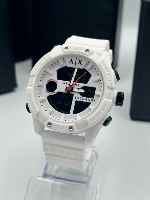 ARMANI AX- BRANCO/CINZA/DOURADO