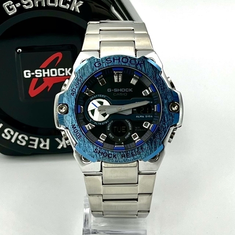 G SHOCK STEEL PRATA/AZUL