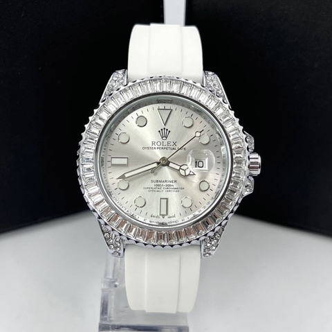 SUBMARINER CRAVEJADO- PRATA/BRANCO