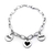 Pulsera Acero Inoxidable Con 3 Dijes Personalizables PP45003 - tienda en línea