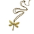 Collar Con Dije Chapa De Libélula COD ILOVE3319 - creacionesmx