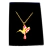 Collar con colibrí rosa chapa de oro 18K 18K11042 - comprar en línea