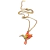 Collar con colibrí rosa chapa de oro 18K 18K11042 en internet