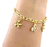 Pulsera Mariposa Y Flores Abro Mis Alas Y Florezco Chapa de oro 18K BLESS4522 - comprar en línea