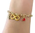Pulsera Pingüino Pareja Por Siempre Chapa De Oro BLESS4526