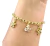 Pulsera Mariposa Y Flores Abro Mis Alas Y Florezco Chapa de oro 18K BLESS4522