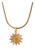 Collar Girasol Chapa De Oro 18k Zirconias Sé Como El Girasol
