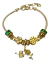 Pulsera Charms Flores Chapa 18k Florezco En Mi Mejor Versión