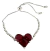 Pulsera Ajustable Corazón Rojo De Cristal Plateada BLESS4531 en internet