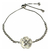 Pulsera Flor Ajustable Plateada Florezco Blessfully BLESS4515 en internet