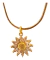 Collar Girasol Chapa De Oro 18k Zirconias Sé Como El Girasol - creacionesmx