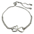 Pulsera Infinito Y Corazón Ajustable Plateada BLESS4529 - creacionesmx