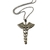 Collar Con Dije Caduceo Símbolo Médico De Acero Inoxidable COD 78-2HPI-I52Z