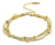 Pulsera Triple Con Bolitas Dorada De Acero I Love Steel - comprar en línea