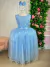 Vestido Enjoy Longo Regata Azul Bebe