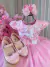 Vestido Marie Jardim Encantado Rosa Bebe Borboleta Branca - loja online