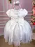 Vestido Miss Sweet Branco Peito Aplique Flores - loja online