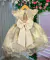 Vestido Marie Jardim Encantado Luxo Renda Dourado Modelo 2 - Ferreira Kids