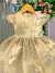 Vestido Marie Jardim Encantado Luxo Renda Dourado Modelo 2 - comprar online