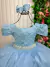 Vestido Enjoy Longo Laura Azul Bebe Rendado na internet