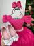Vestido Enjoy Laura Longo Pink Rendado na internet