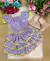 Conjunto Junino Banana Club Luxo Sofia Xadrez Lilas - Ferreira Kids