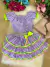 Conjunto Junino Banana Club Luxo Sofia Xadrez Lilas na internet