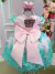 Vestido Marie Jardim Encantado Realeza Rosa Renda Verde Tiffany - Ferreira Kids