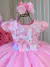 Vestido Marie Jardim Encantado Rosa Bebe Borboleta Branca - loja online