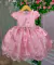 Vestido Marie Jardim Encantado Luxo Rosa Chiclete