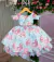 Vestido Infantil Bella Child Azul Bebe Florido