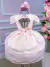 Vestido Miss Sweet Rosa Bebe Lacinhos - loja online