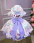 Vestido Miss Cherry Chapeu Lilas Flores e Borboletas - Ferreira Kids
