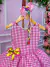 Vestido Banana Club Junino Luxo Arraia Feliz Rosa - comprar online