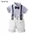 Imagem do Conjunto de roupas para bebês meninos, camisa de manga curta + shorts