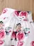 Imagem do Conjunto de 3 peças Calças , Blusa e laço para cabelo com estampa de flor para Bebê Menina.