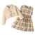 Conjunto de 2 peças para meninas Casaquinho e vestido xadrez sem mangas para crianças de 18 meses a 6 anos - comprar online