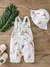 2 peças macacão e chapéu para bebes de 3 meses 2 anos/ crianças - comprar online