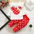 Conjunto de camiseta e calça de manga comprida infantil, para meninas, com estampa da Minnie e bolinhas na internet