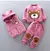 Conjunto de 3 peças para inverno /meninas e meninos / ursinho fofo