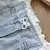 Imagem do Vestido jeans com mangas de renda para meninas/ crianças
